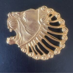 Metropolitan Museum of Art Gold Lion Head Brooch